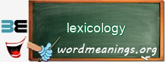 WordMeaning blackboard for lexicology